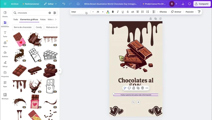 Añade elementos adicionales como texto, gráficos e imágenes.