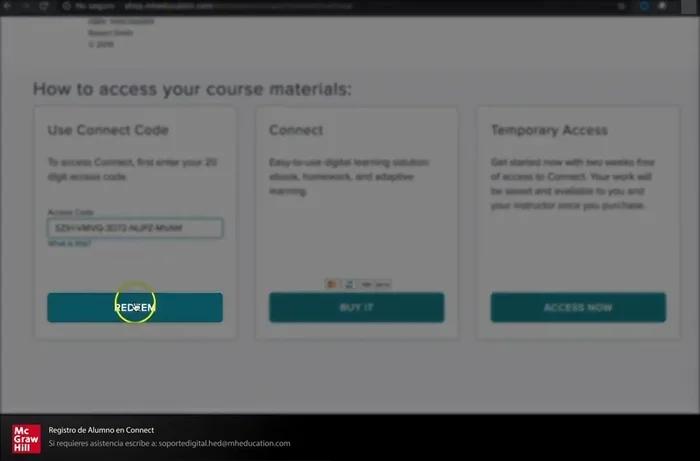 Si usas un código de 20 caracteres, ingresar el código y confirmar.