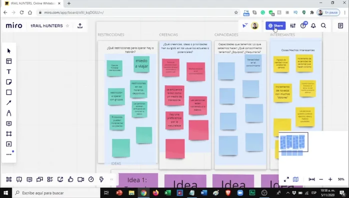 Localiza el botón 'Compartir' en tu tablero de Miro.