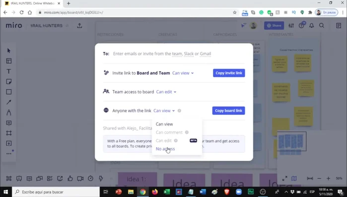 Selecciona la opción 'Anyone with the link can view'.