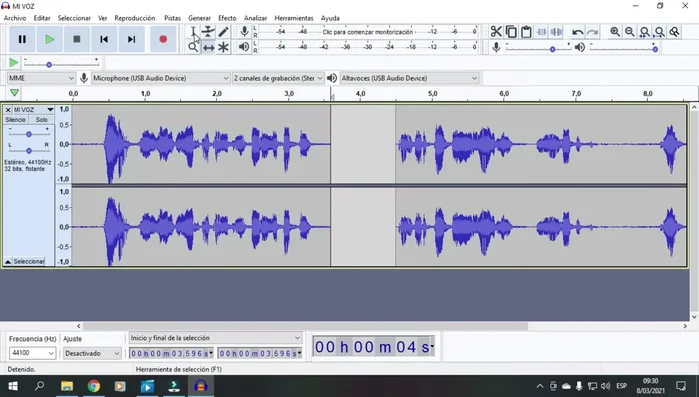 Si es necesario, eliminar la parte sobrante del archivo haciendo clic en la parte que quieres eliminar.