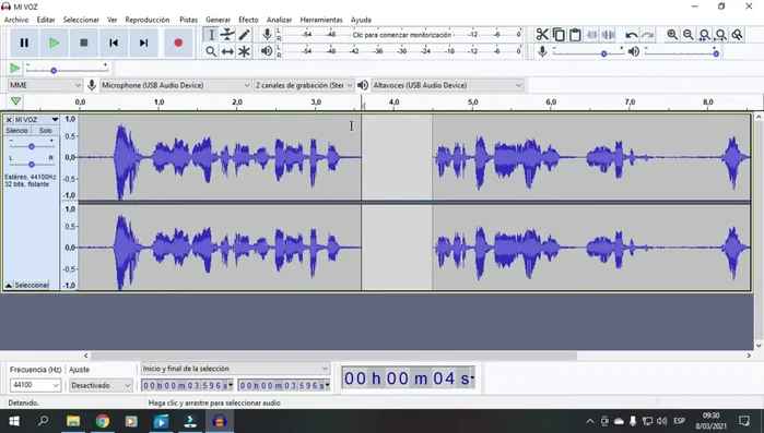Si es necesario, eliminar la parte sobrante del archivo haciendo clic en la parte que quieres eliminar.