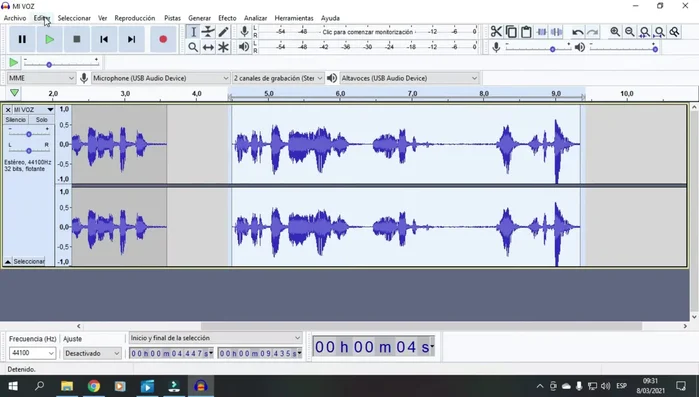Si es necesario, eliminar la parte sobrante del archivo haciendo clic en la parte que quieres eliminar.