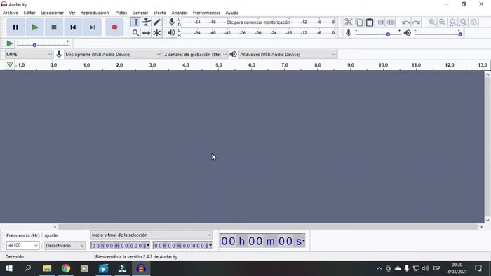 Importar el archivo de audio que deseas dividir a Audacity.