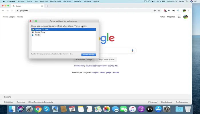 Confirmar que se desea forzar la salida si se solicita.