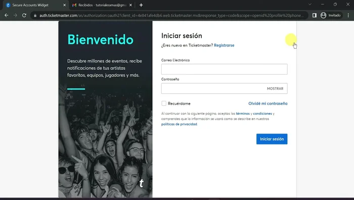 Opcionalmente, marca la casilla para recibir información sobre eventos y ofertas.