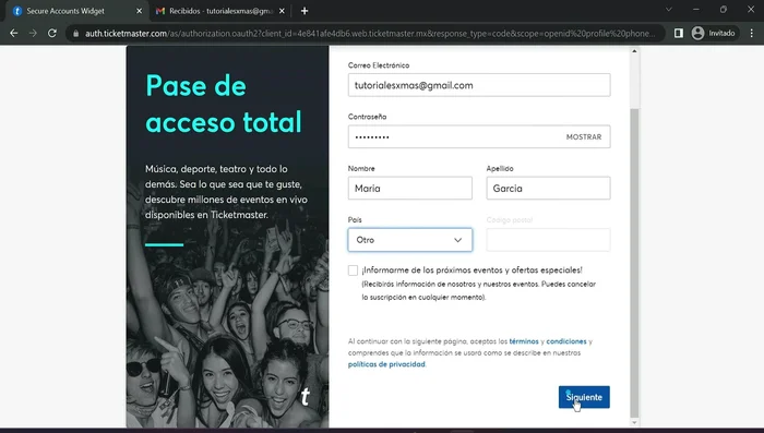 Introduce el código de verificación recibido en tu teléfono.
