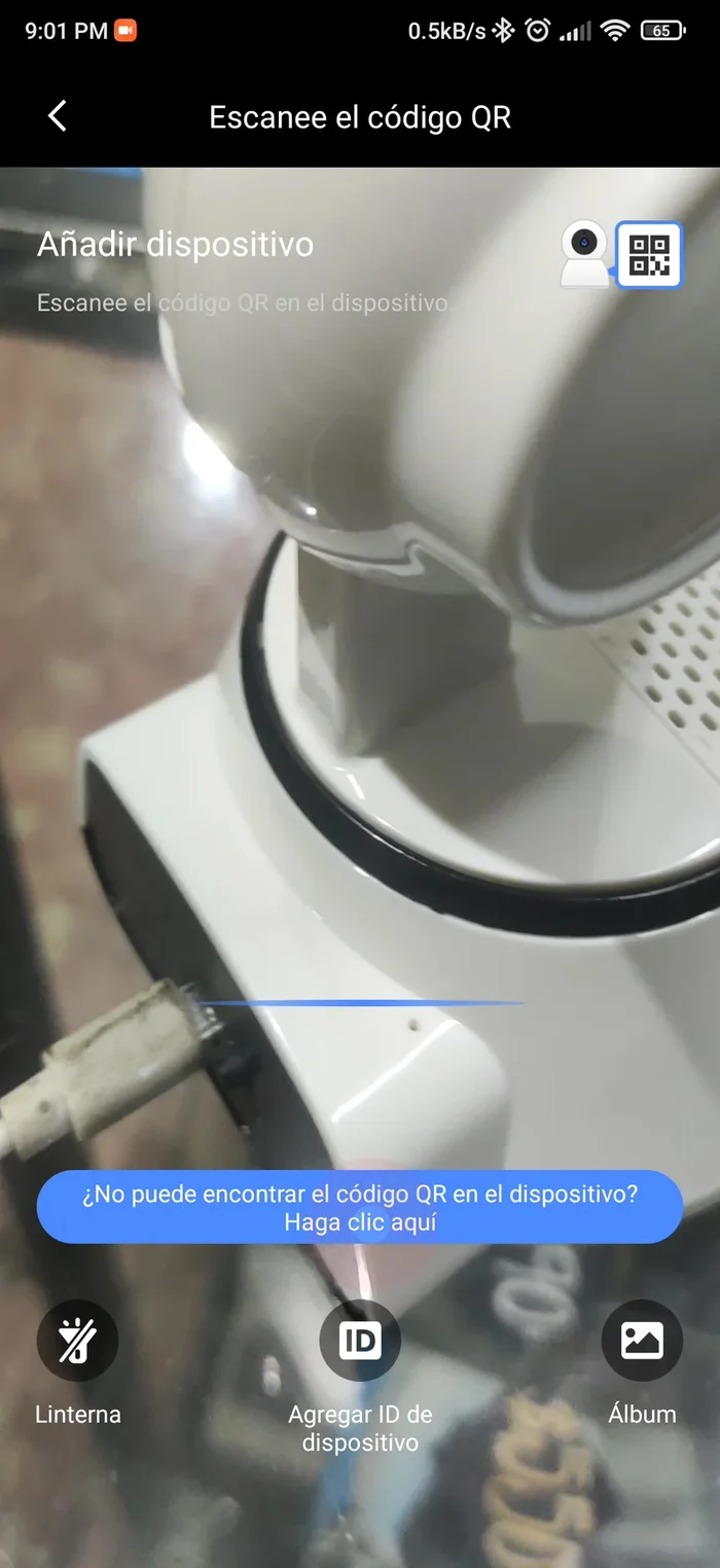 Elige la opción "Cámara inteligente WiFi" y después "Conexión de puntos calientes".