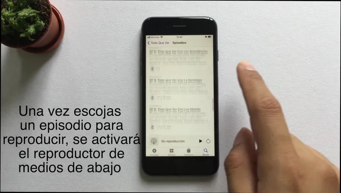 Presiona 'Reproducir' para activar el reproductor de medios. Puedes controlar la reproducción (pausar, adelantar, retroceder) desde la barra inferior.