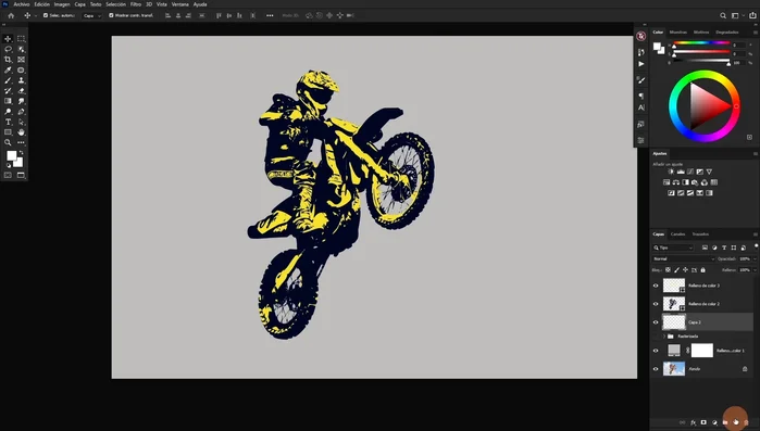 Convertir las manchas en trazados siguiendo los pasos 8 y 9.