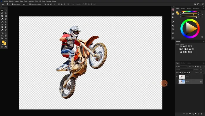 Duplicar la selección en una nueva capa.