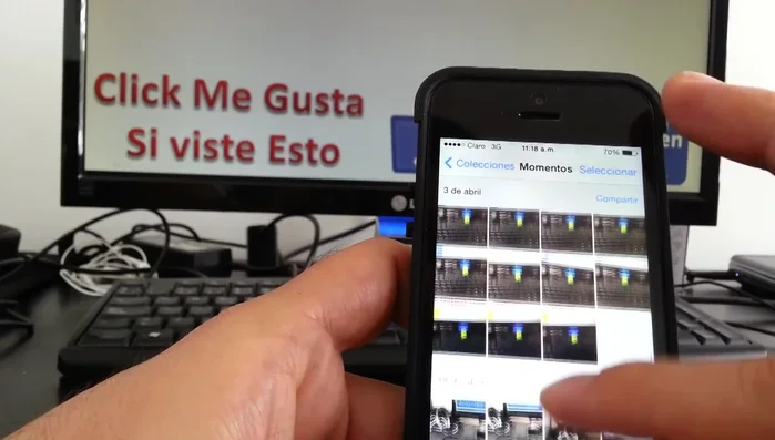 Seleccionar la foto que deseas recortar.