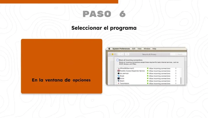 Bloquear conexiones entrantes. Selecciona el programa añadido y elige 'Bloquear todas las conexiones entrantes'.