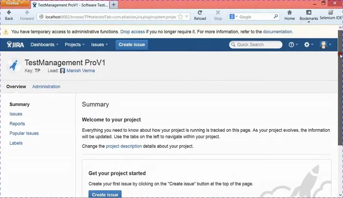 Hacer clic en 'Enviar' para crear el proyecto.