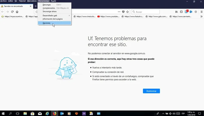 En 'Configuración del proxy', selecciona 'Detectar configuración automáticamente'. O bien, selecciona 'Usar la configuración del proxy del sistema', lo cual es más recomendado.