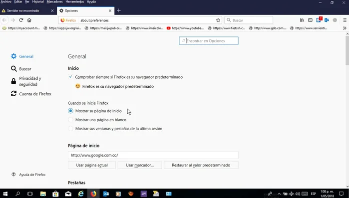 En 'Configuración del proxy', selecciona 'Detectar configuración automáticamente'. O bien, selecciona 'Usar la configuración del proxy del sistema', lo cual es más recomendado.