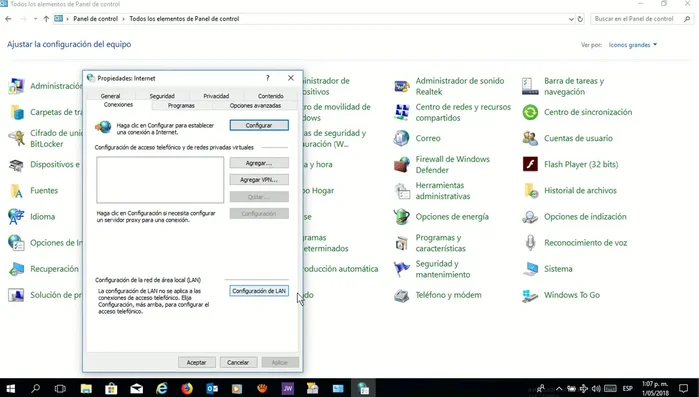Haz clic en 'Configuración de LAN'.