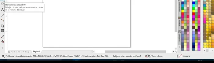 Crear la forma (círculo en este ejemplo).