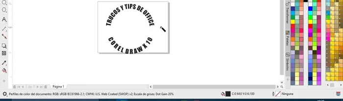 Para adaptar a otro trayecto (curva), dibujar el trazado con una herramienta de dibujo (pincel caligráfico en este caso).
