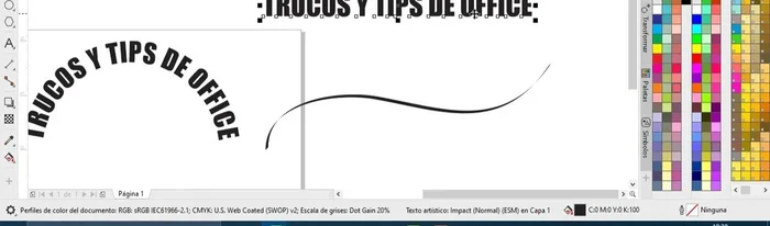 Ajustar tamaño, espaciado y posición del texto sobre el trazado.