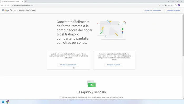 Selecciona 'Acceder a mi computadora'.
