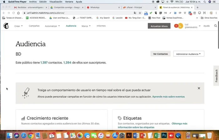 En el menú desplegable (lado derecho), seleccionar 'Importar contactos'.