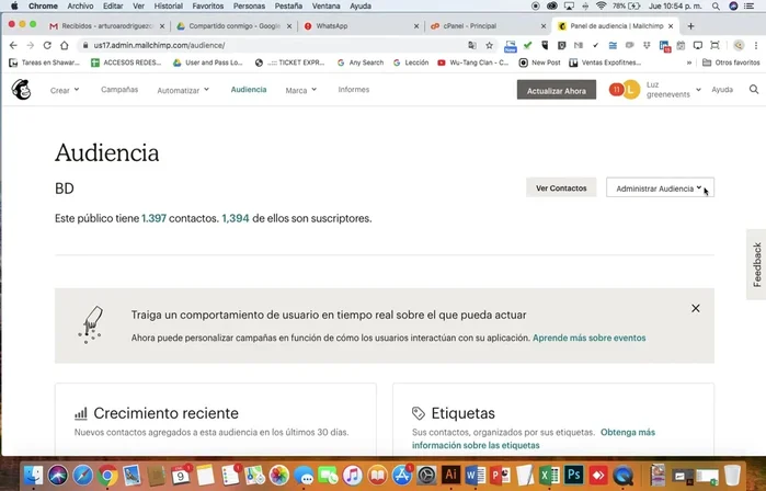 En el menú desplegable (lado derecho), seleccionar 'Importar contactos'.