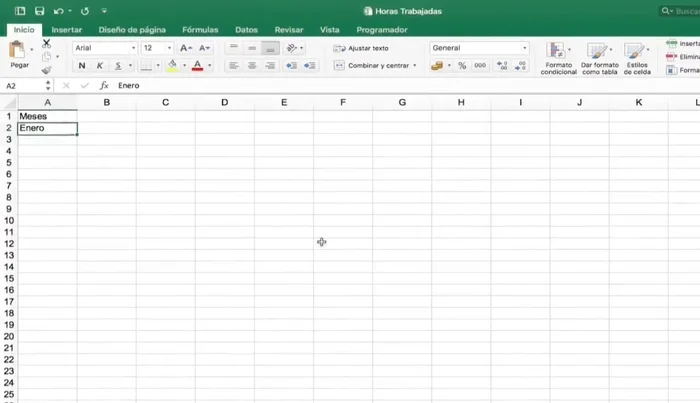 En la hoja principal, insertar lista desplegable para el mes usando validación de datos (lista, =meses).