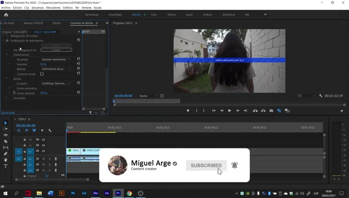 Espera a que el efecto se procese. Puedes monitorear el progreso en el 'Control de efectos'.