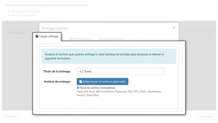 Verifica el formato del archivo.