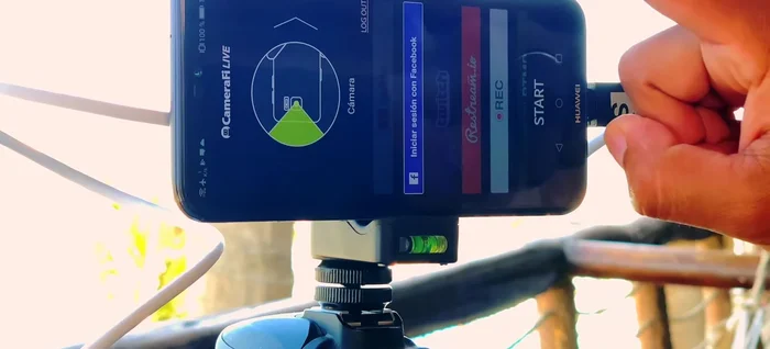 Seleccionar la cámara USB como pantalla principal.