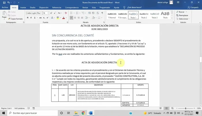 Editar el documento.