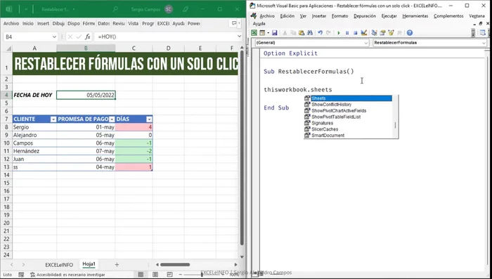 Ejemplo de código VBA (adaptarlo a tus necesidades):