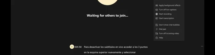 Selecciona la opción para desactivar los subtítulos (generalmente la misma opción que usaste para activarlos, pero ahora mostrará la opción de desactivar).