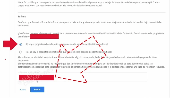 Enviar el formulario.