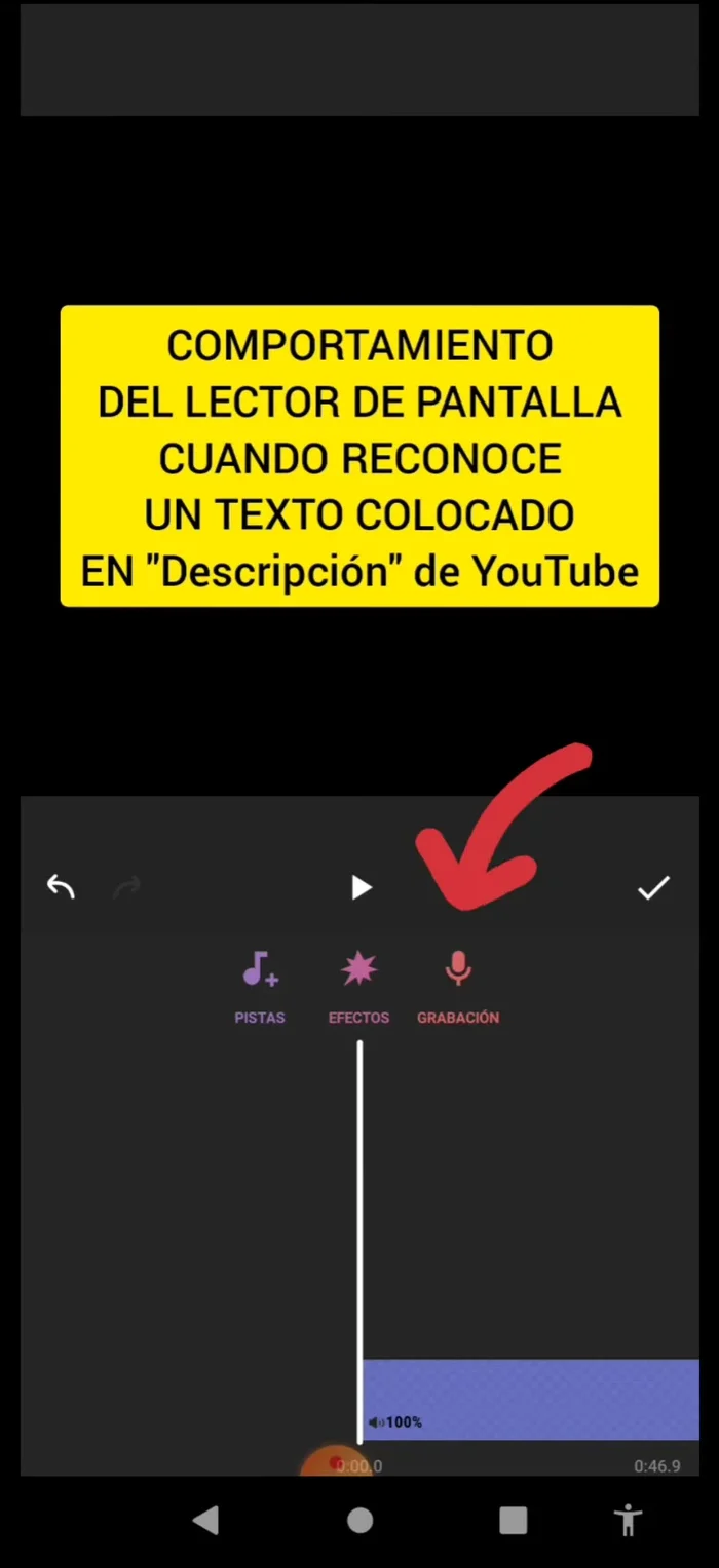 Grabar la voz en off.