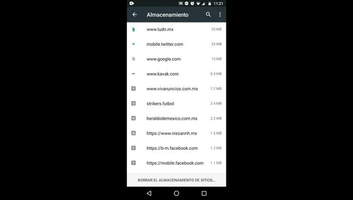 Confirmar la eliminación de los datos.