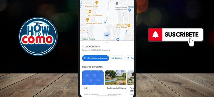 Pulsa en tu ubicación actual (punto azul en el mapa) y selecciona la opción "Calibrar".