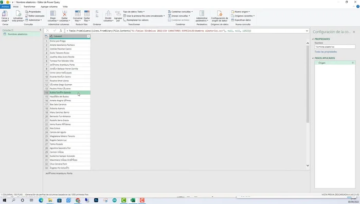 Aceptar y cerrar. Luego, cerrar y cargar los datos.