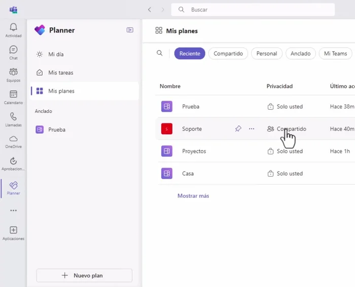 Diferencias entre Planner y Project para la web: Project ofrece mayor control con dependencias, objetivos y roadmap (funcionalidad no disponible en Planner).