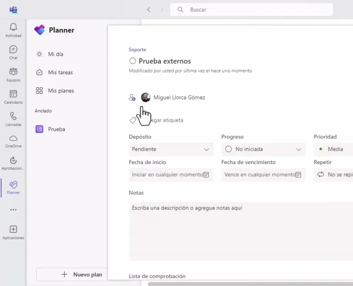 Asigna tareas: Selecciona una tarea y asígnala a un usuario.