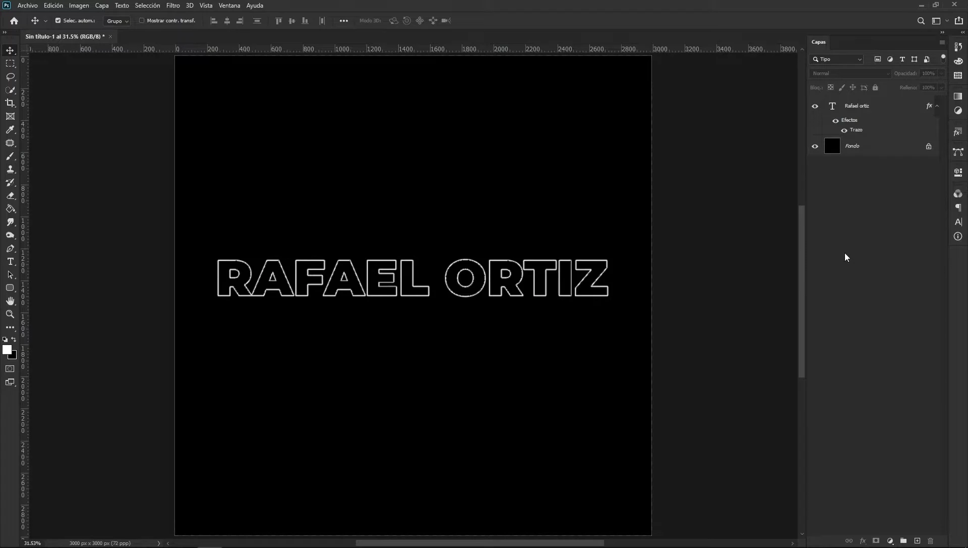 Crear Texto con Contorno en Photoshop: Método 100% Editable