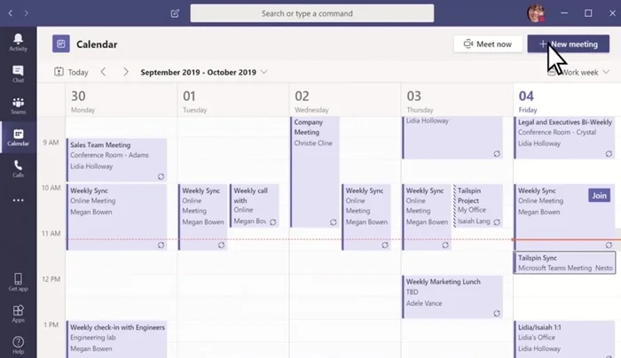Elige una hora sugerida por Teams o usa el asistente de programación para ver la disponibilidad de todos.