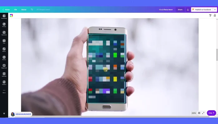 (Opcional) Ajusta la posición y rotación de la capa difuminada para un mejor encaje con la imagen original.