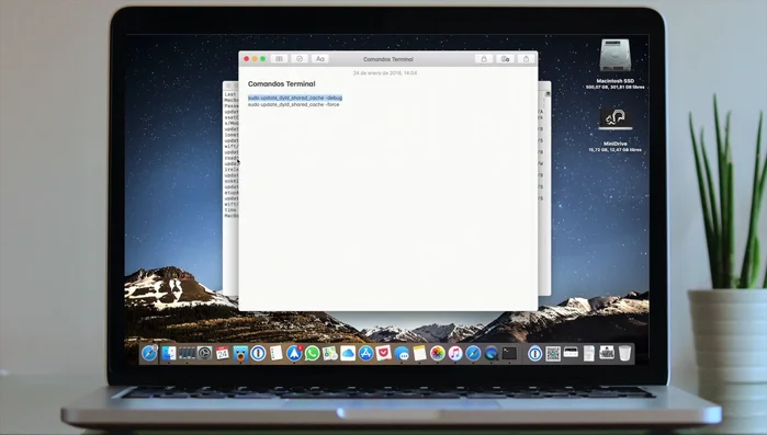Espera a que la segunda limpieza de caché termine. Esto puede tardar varios minutos (en el vídeo se muestra que tarda aproximadamente 2 minutos). No cierres la Terminal hasta que veas el nombre de tu equipo y usuario al final.