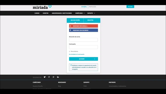 Elegir entre 'Enroll' (inscribirse) para cursos en inglés o seguir las instrucciones específicas del curso.