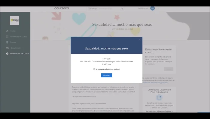 Para cursos gratuitos en edX, seleccionar la opción 'Tomar curso como oyente'.