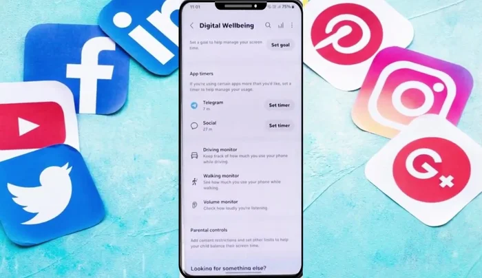 Selecciona la aplicación a la que quieres quitar el límite de tiempo (ej: Telegram).