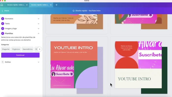 Personaliza los colores y la tipografía.