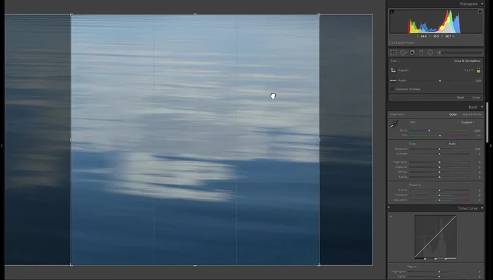 Recortar la imagen a una proporción 1:1.